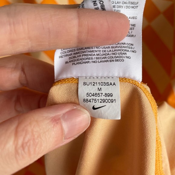 Nike Pro Fitted Dri-Fit Orange Athleric Running Ladies Top, M - Picture 6 of 7